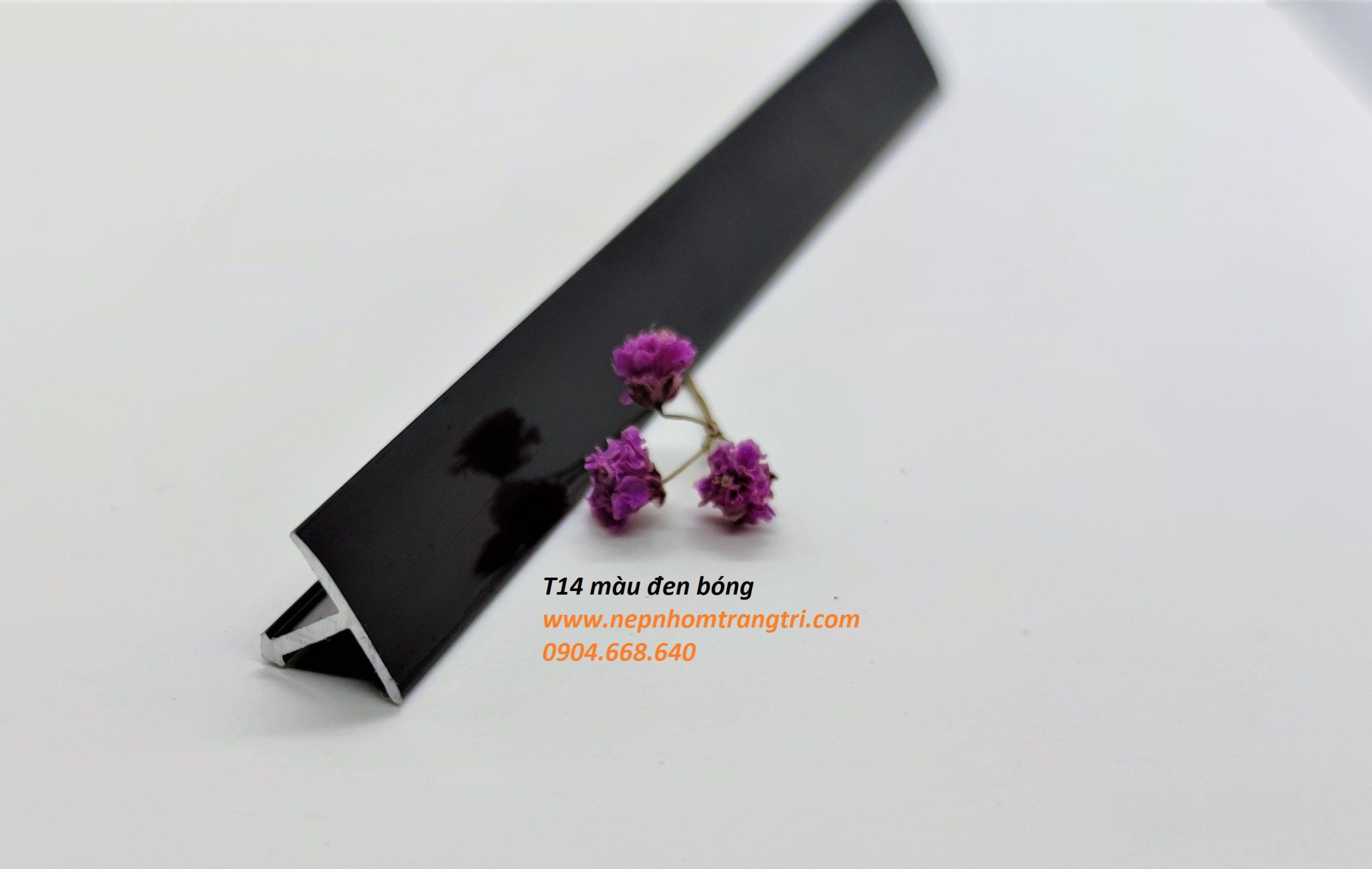 NẸP NHÔM T14mm nẹp nhôm T14mm đen bóng