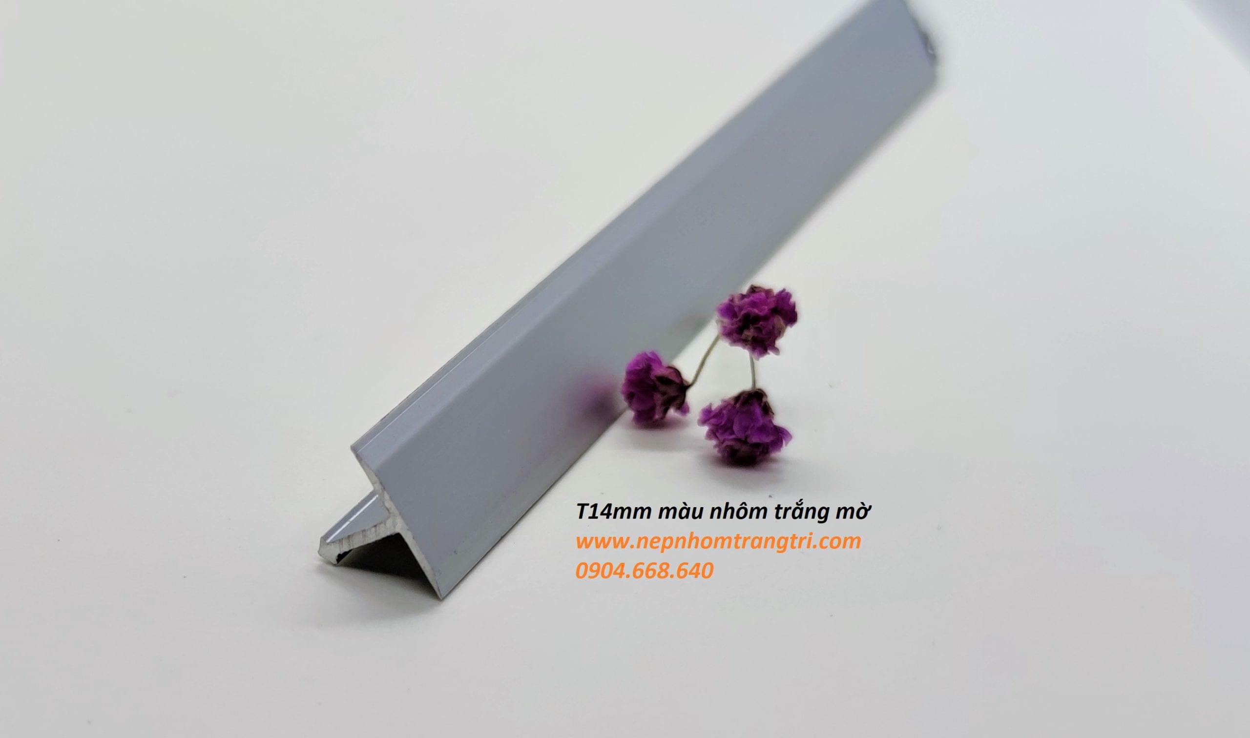 NẸP NHÔM T14mm nẹp nhôm T14 màu nhôm mờ