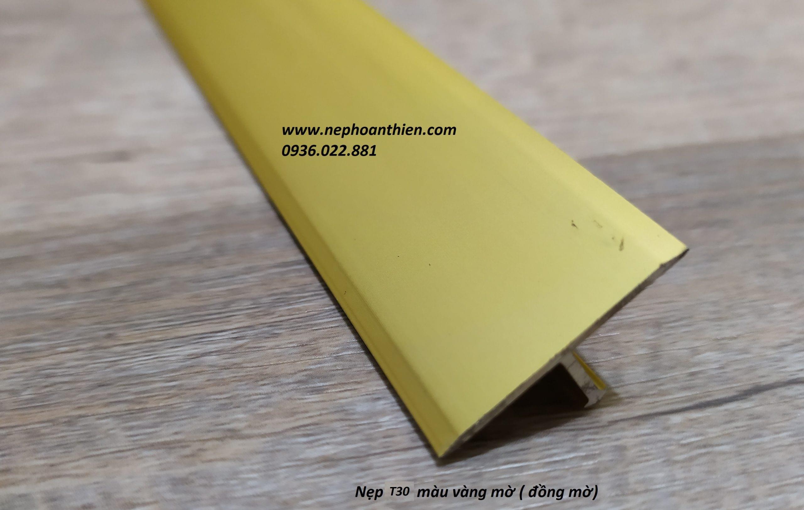 NẸP NHÔM T30mm Nẹp nhôm T30 màu vàng mờ