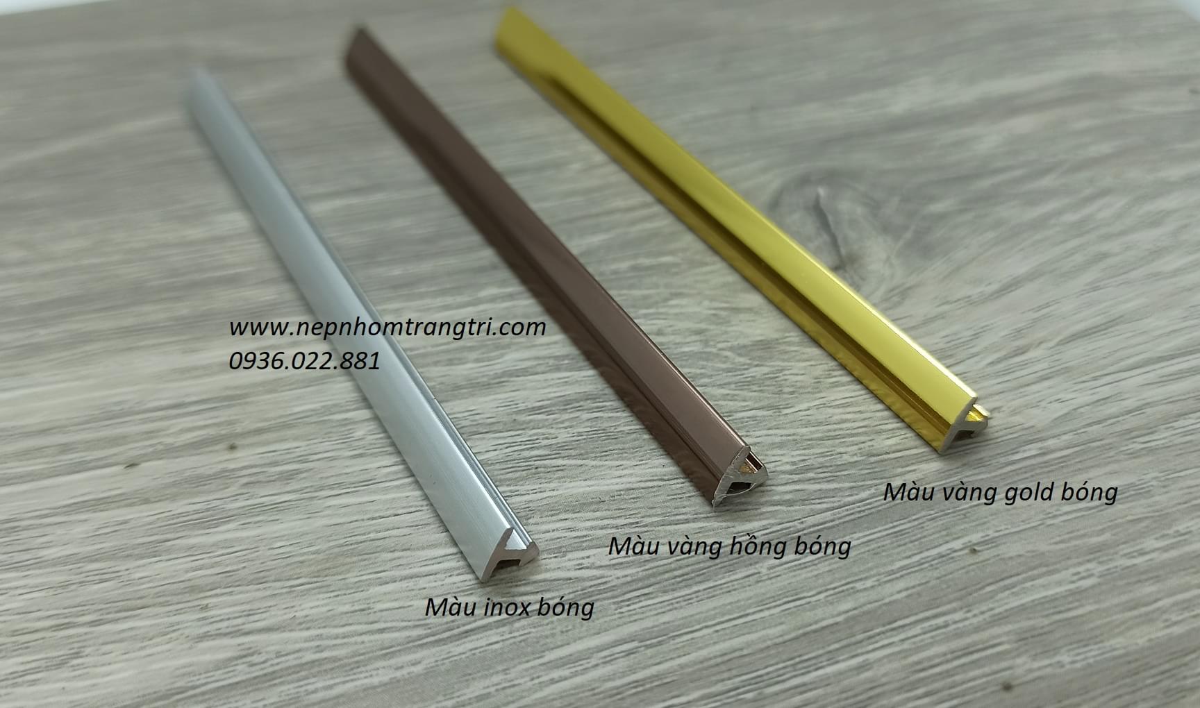 NẸP NHÔM T6mm Nẹp nhôm T6mm các màu