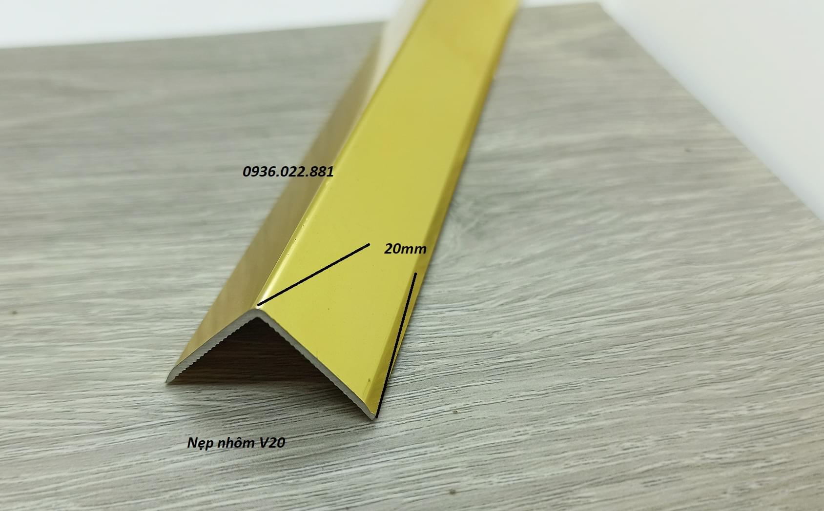 NẸP NHÔM V20mm nep V20 mm