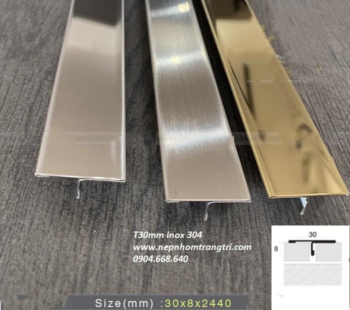 Nẹp chữ T inox 30mm