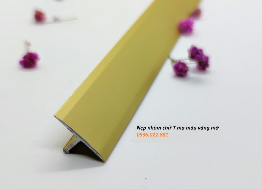 Nẹp nhôm chữ T vàng mờ